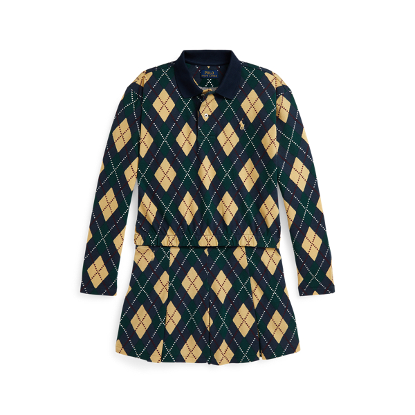 Argyle Stretch Mesh Polo Shirt & Skort