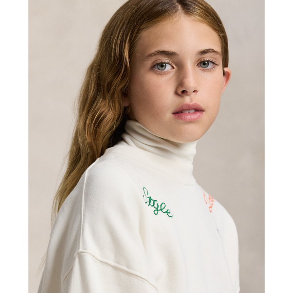 Embroidered Fleece Sweatshirt