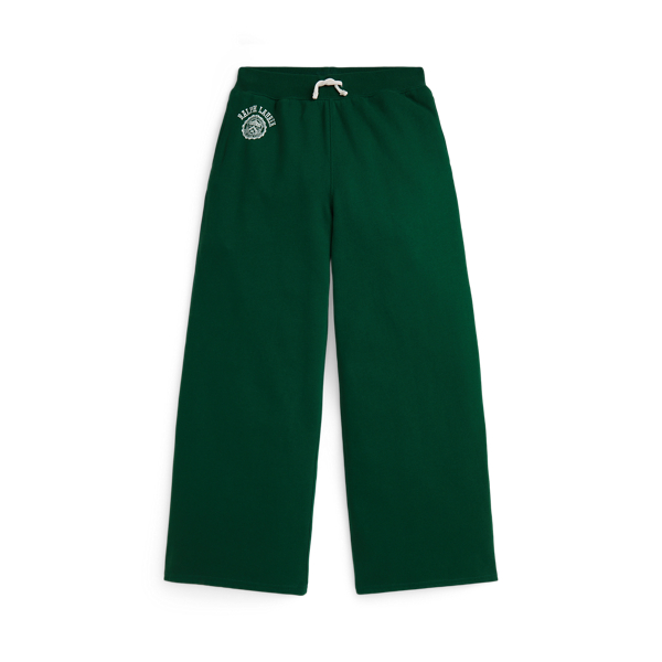 Logo Crest Fleece Wide-Leg Trouser