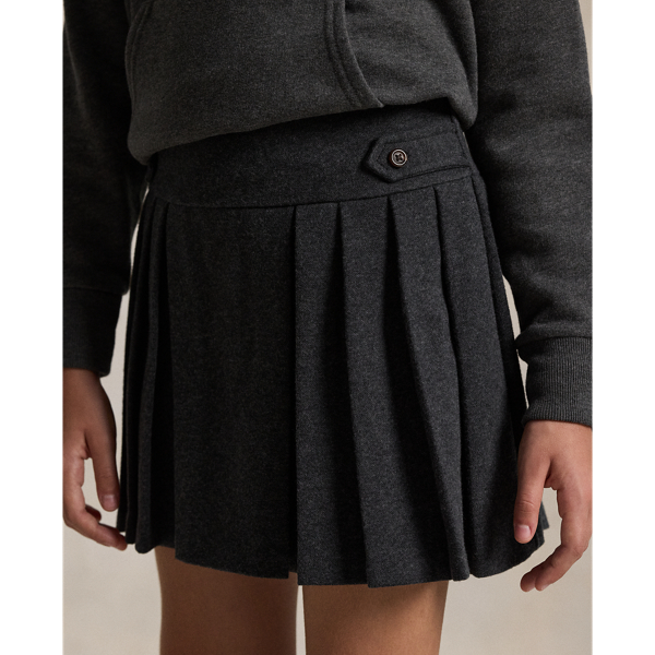 Pleated Heathered Interlock Skort