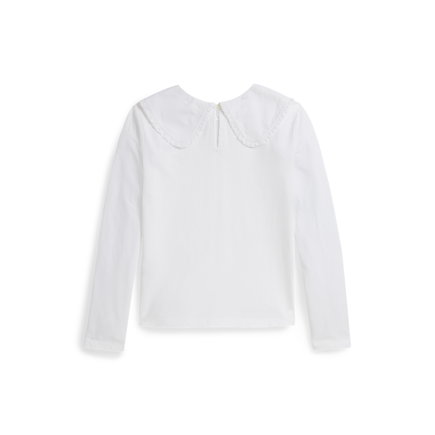 Детская футболка Ralph Lauren Ruffled Cotton Jersey, цвет: Белый — фото 1