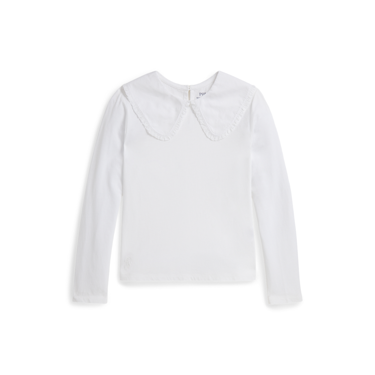 Детская футболка Ralph Lauren Ruffled Cotton Jersey, цвет: Белый — фото 5