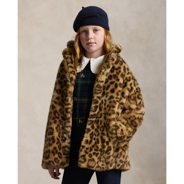 Leopard-Print Teddy Fleece Jacket