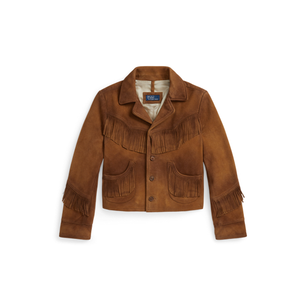 Lederjacke mit Fransen Girls 7-14 Years in Sandbraun 2