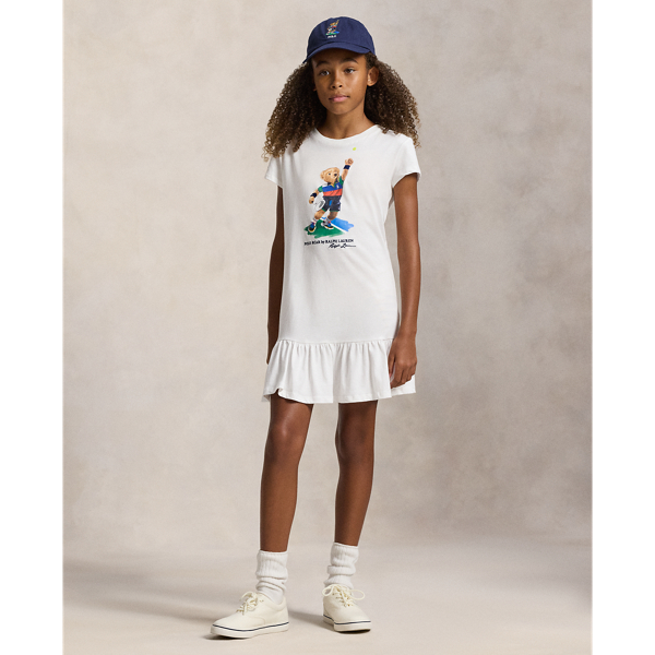 コオリナKo Olina　ラルフローレン　ジップトップス紺×白 US オープン Polo ベア コットン ジャージー ドレス | ラルフ