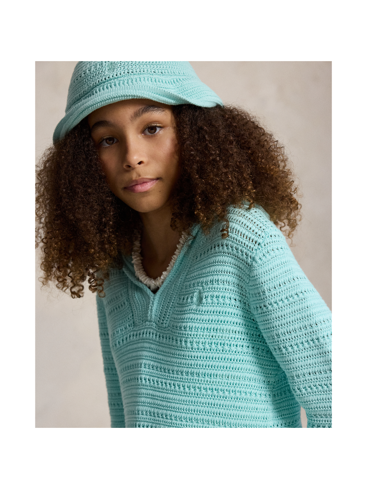Детские свитеры Ralph Lauren Crocheted Cotton Hooded Sweater — фото 2
