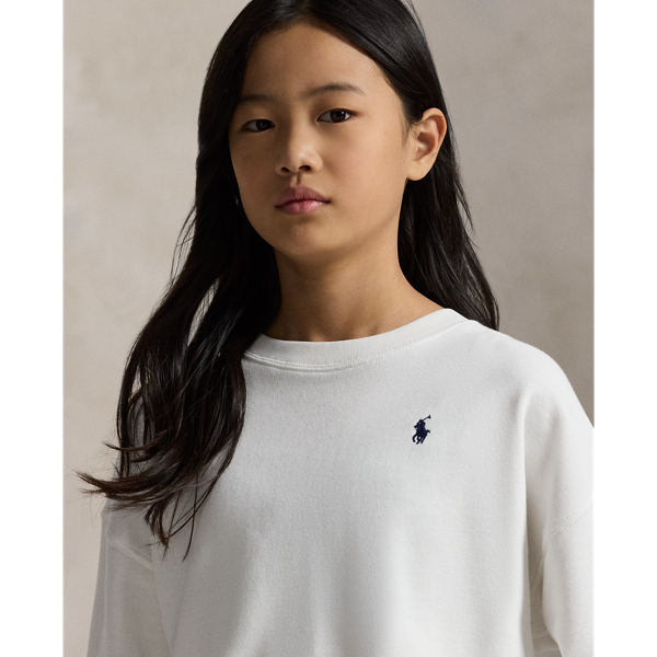 Sweat &agrave; logo en coton &eacute;ponge Girls 7-14 Years en Blanc 5