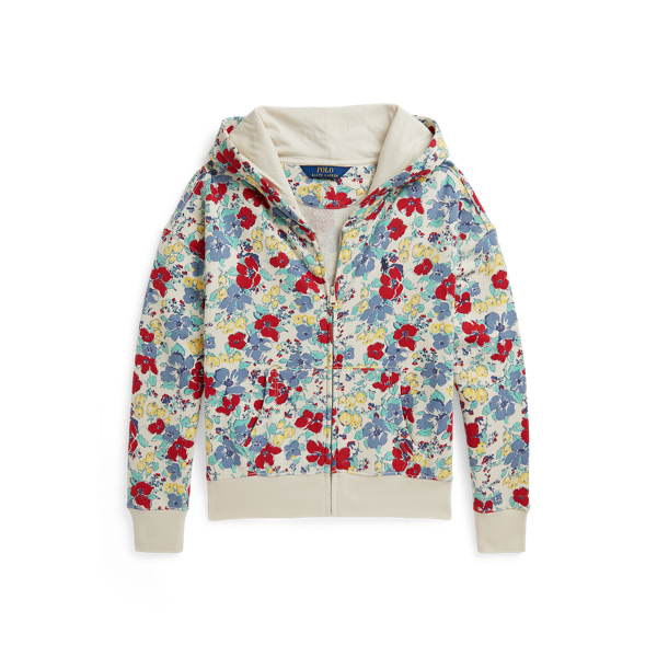 Floral French Terry Full-Zip Hoodie