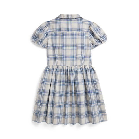 Детские платья Ralph Lauren Plaid Linen-Cotton Shirtdress