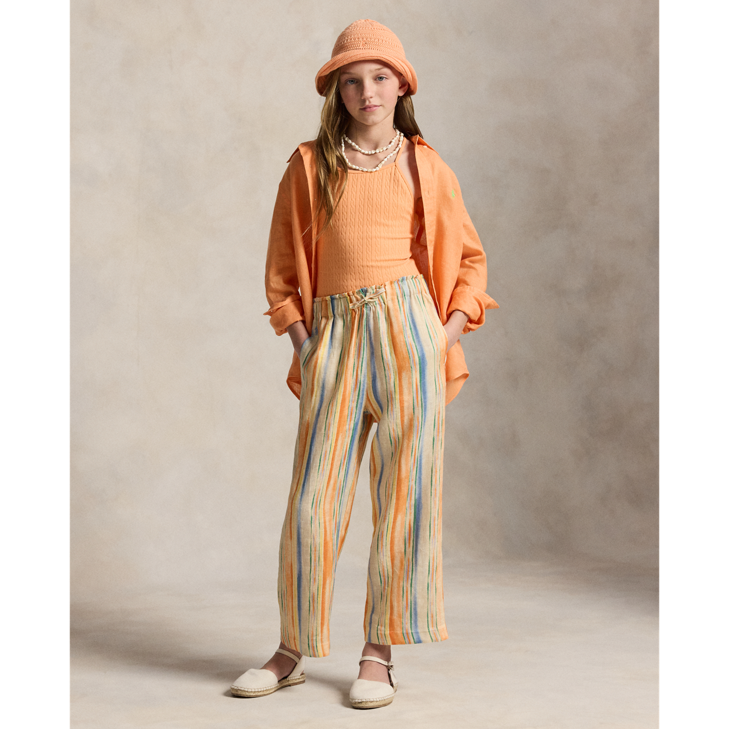 Детские брюки Ralph Lauren Striped Linen, цвет: Полосатый — фото 4