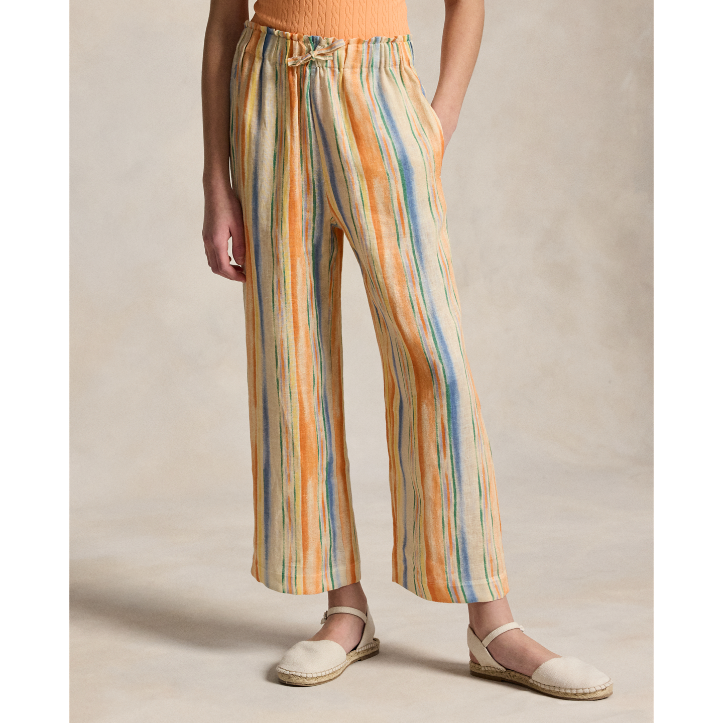 Детские брюки Ralph Lauren Striped Linen, цвет: Полосатый — фото 2