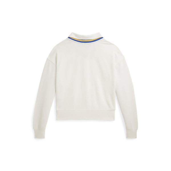 Sweat de cricket en coton &eacute;ponge Girls 7-14 Years en Blanc moussaillon 3