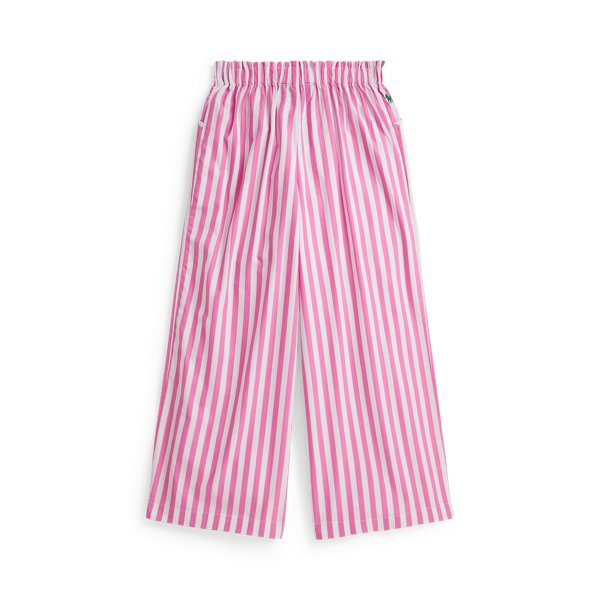 Striped Cotton Poplin Wide-Leg Pant