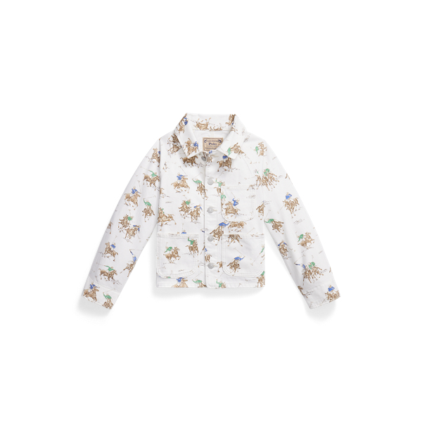 Denim-Utility-Jacke mit Reiter-Druck Girls 7-14 Years in Pinero-Waschung 1