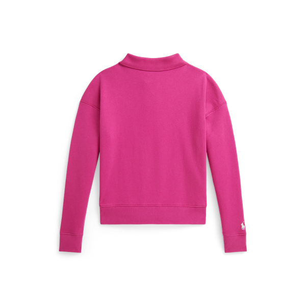 College Pink Polo Team Terry Polo Sweatshirt Girls 7-16 2