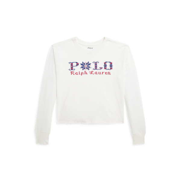 Long Sleeve Cotton Jersey Logo Tee
