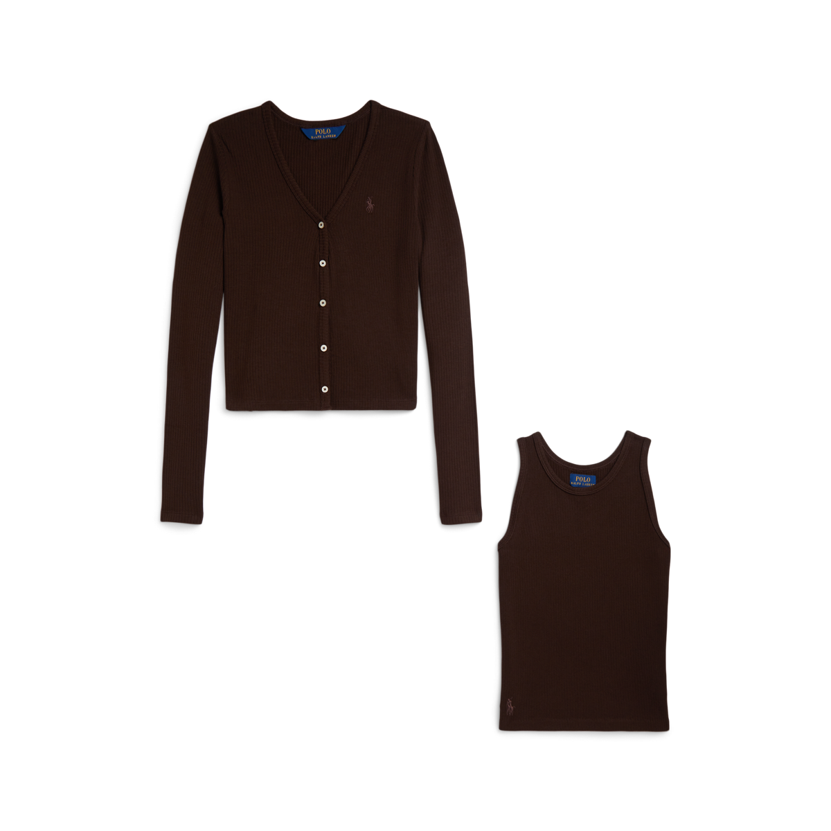 Ribbed Cardigan & Top Set