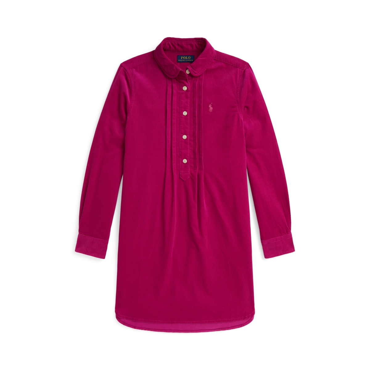 Pintucked Cotton Corduroy Dress