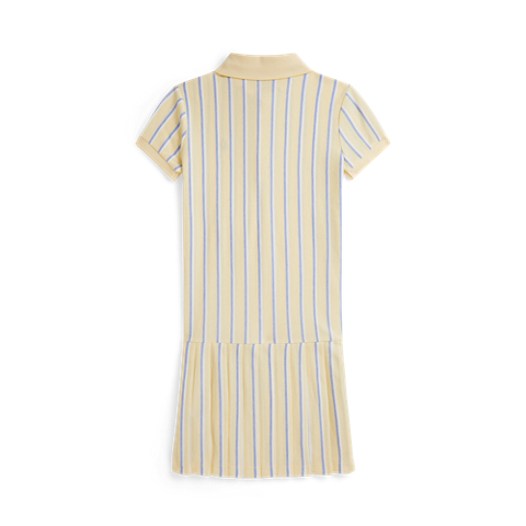 Детское платье Ralph Lauren Striped Oxford Mesh Polo Dress, цвет: Жёлтый разноцветный
