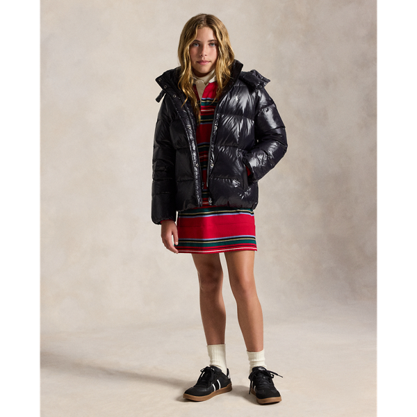 Glossy Down Hooded Jacket