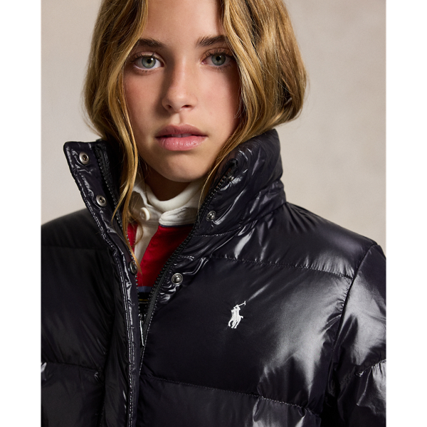 Glossy Down Hooded Jacket