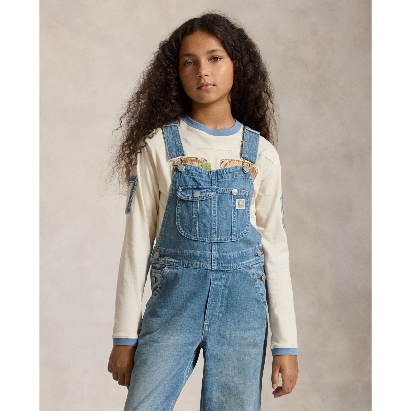Детский комбинезон Ralph Lauren Denim Overall, цвет: Варёный — фото 2