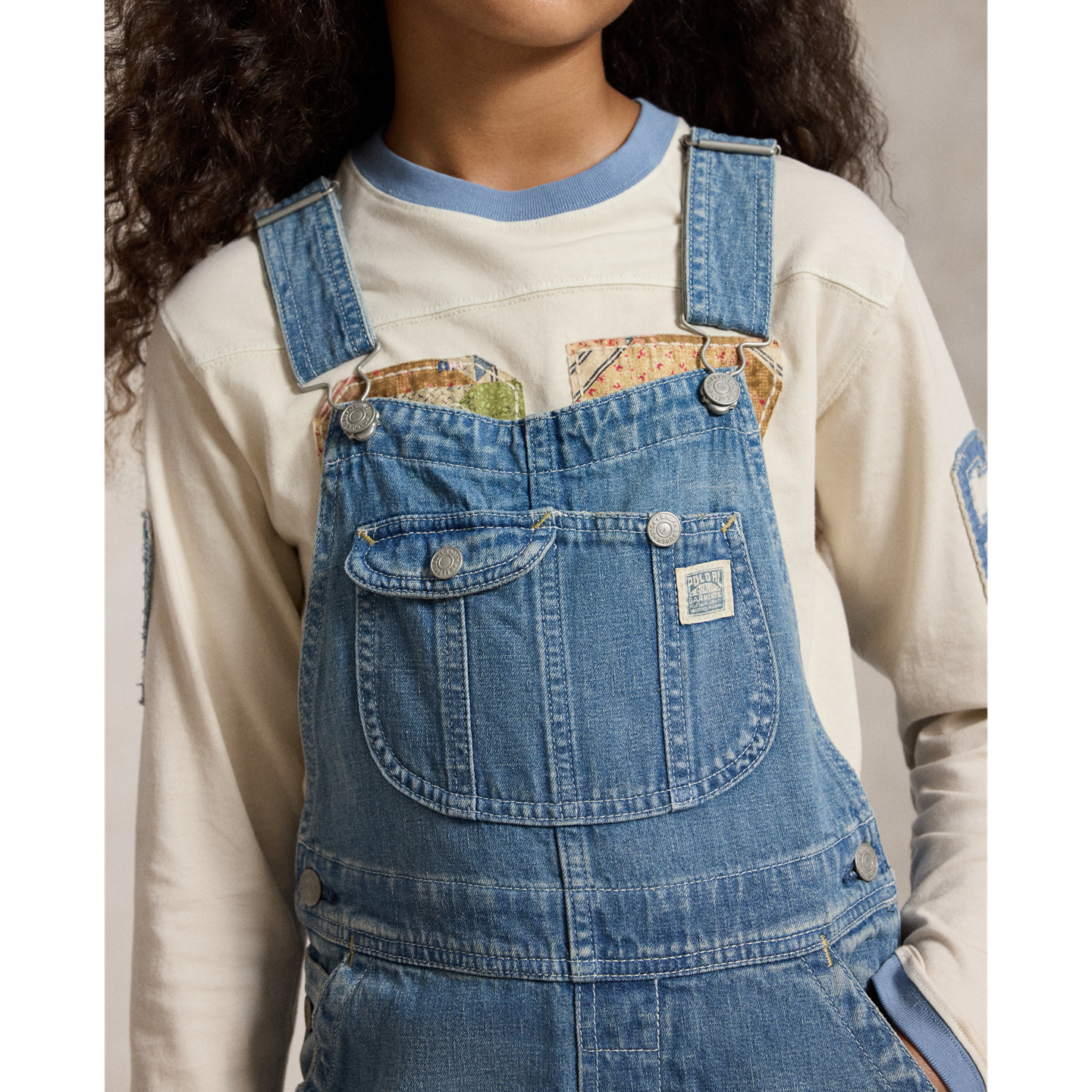 Детский комбинезон Ralph Lauren Denim Overall, цвет: Варёный — фото 3