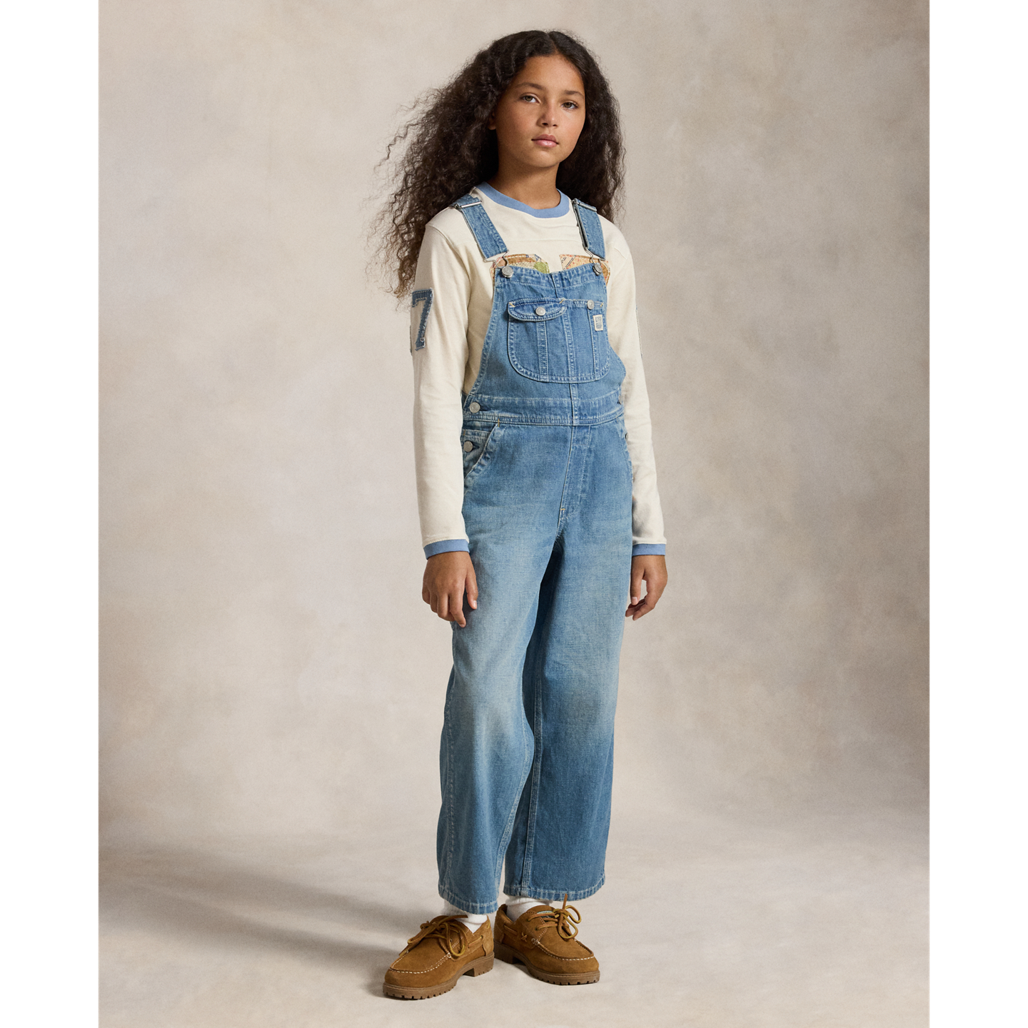 Детский комбинезон Ralph Lauren Denim Overall, цвет: Варёный — фото 4