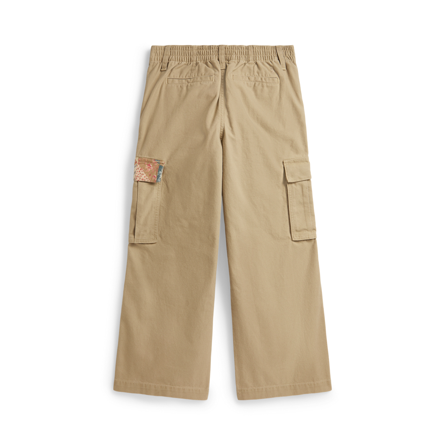 Детские брюки Ralph Lauren Patchwork Canvas Wide-Leg Cargo, цвет: Варёный — фото 1