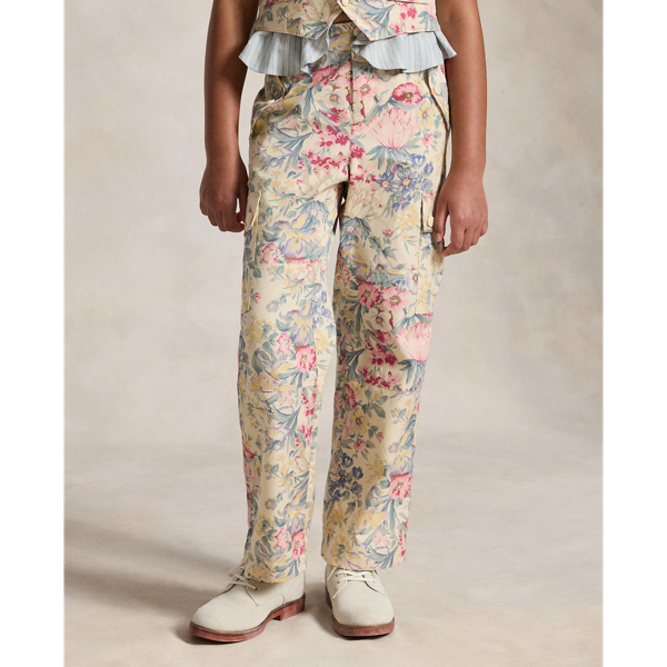 Alyssa Floral Floral Canvas Wide-Leg Cargo Pant Girls 7-16 4