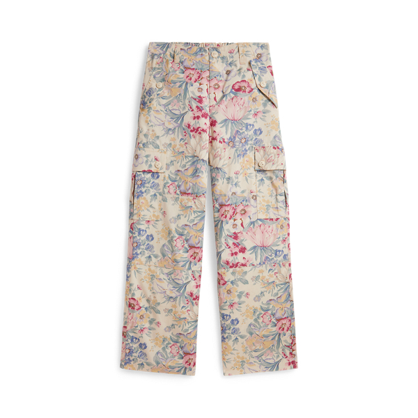 Alyssa Floral Floral Canvas Wide-Leg Cargo Pant Girls 7-16 2