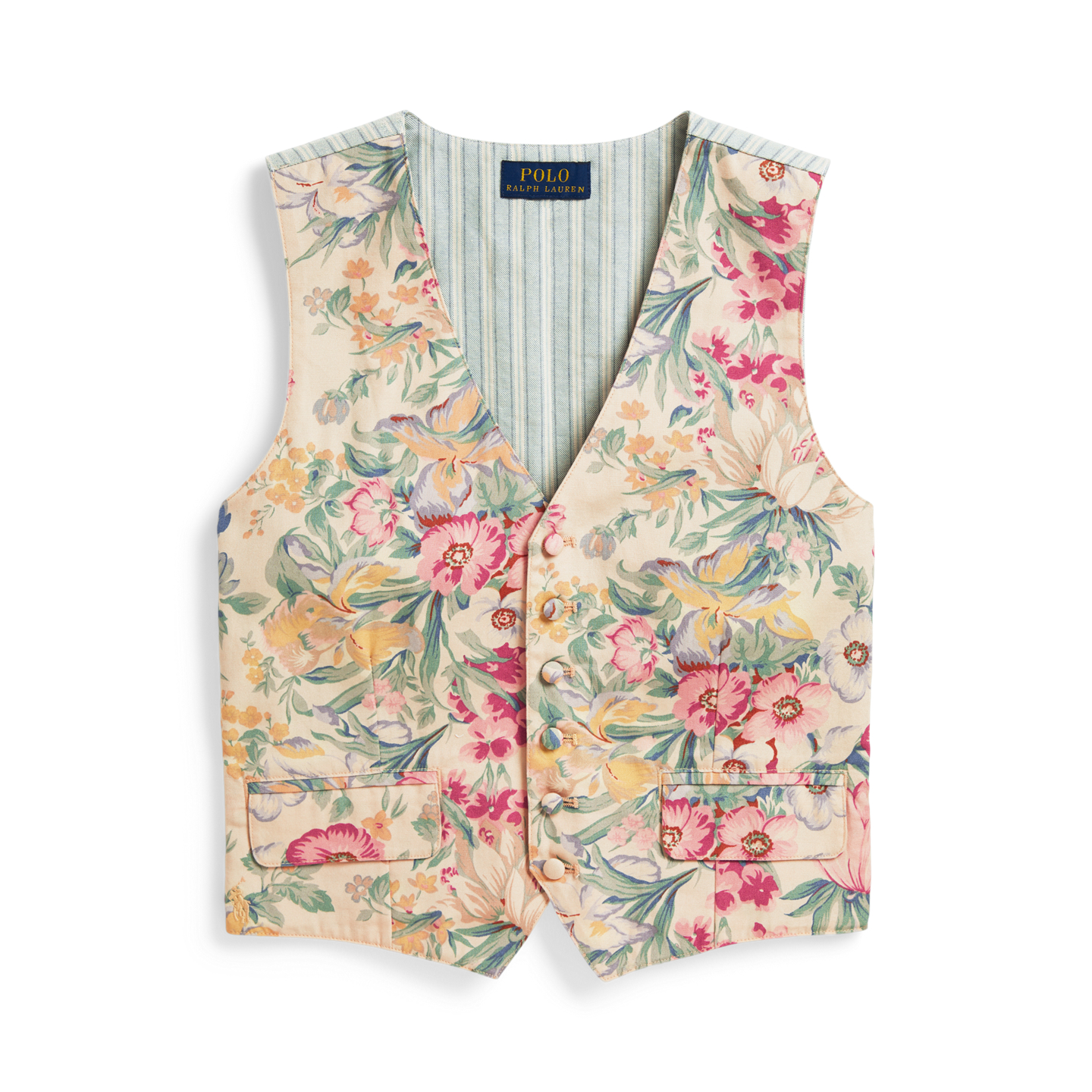 Детский жилет Ralph Lauren Floral-Print Cotton Canvas, цвет: С принтом — фото 5