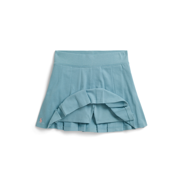 Cassidy Blue Stretch Mesh Boxy Polo Shirt & Skort Girls 7-16 3