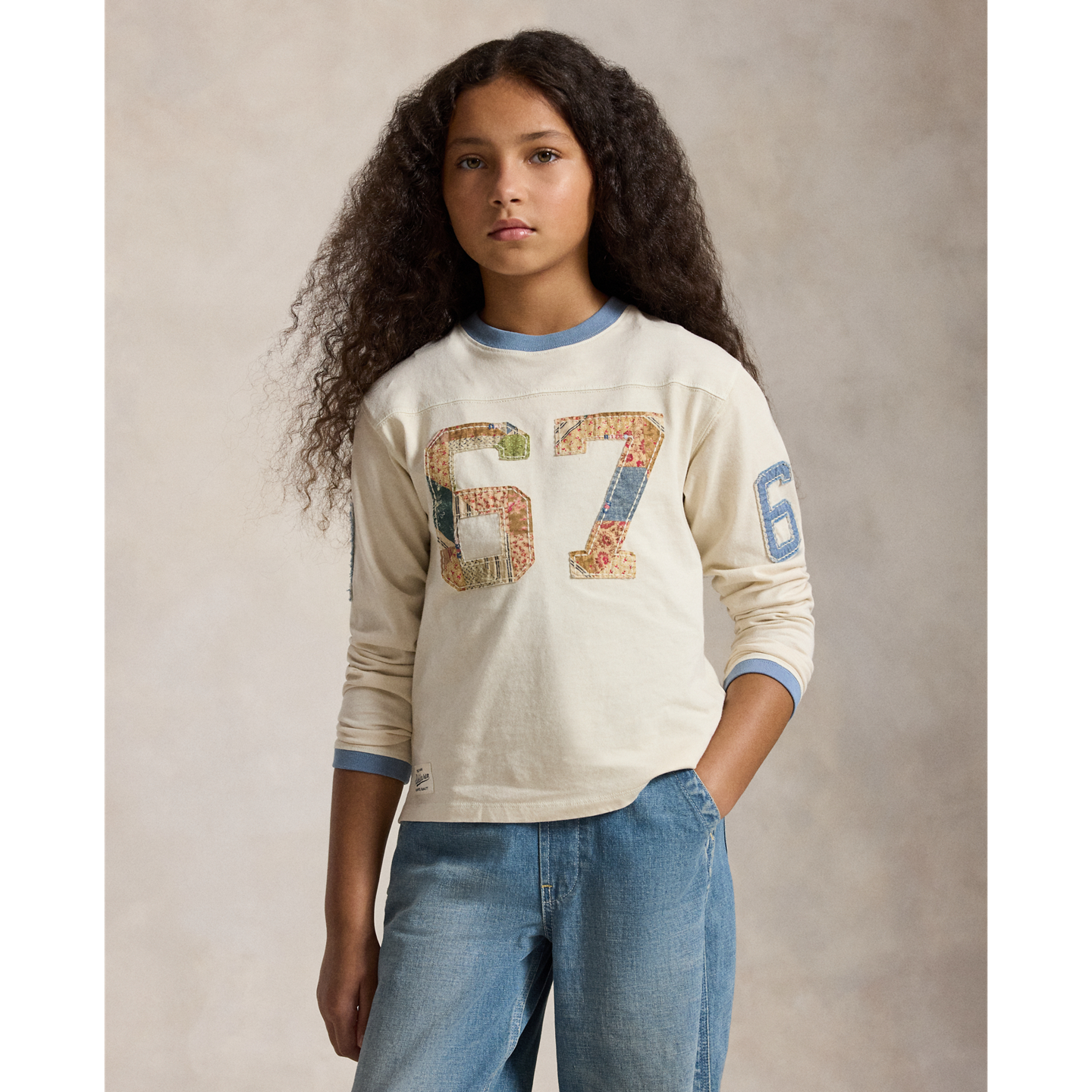 Детская футболка Ralph Lauren Logo Cotton Long-Sleeve, цвет: Белый — фото 4