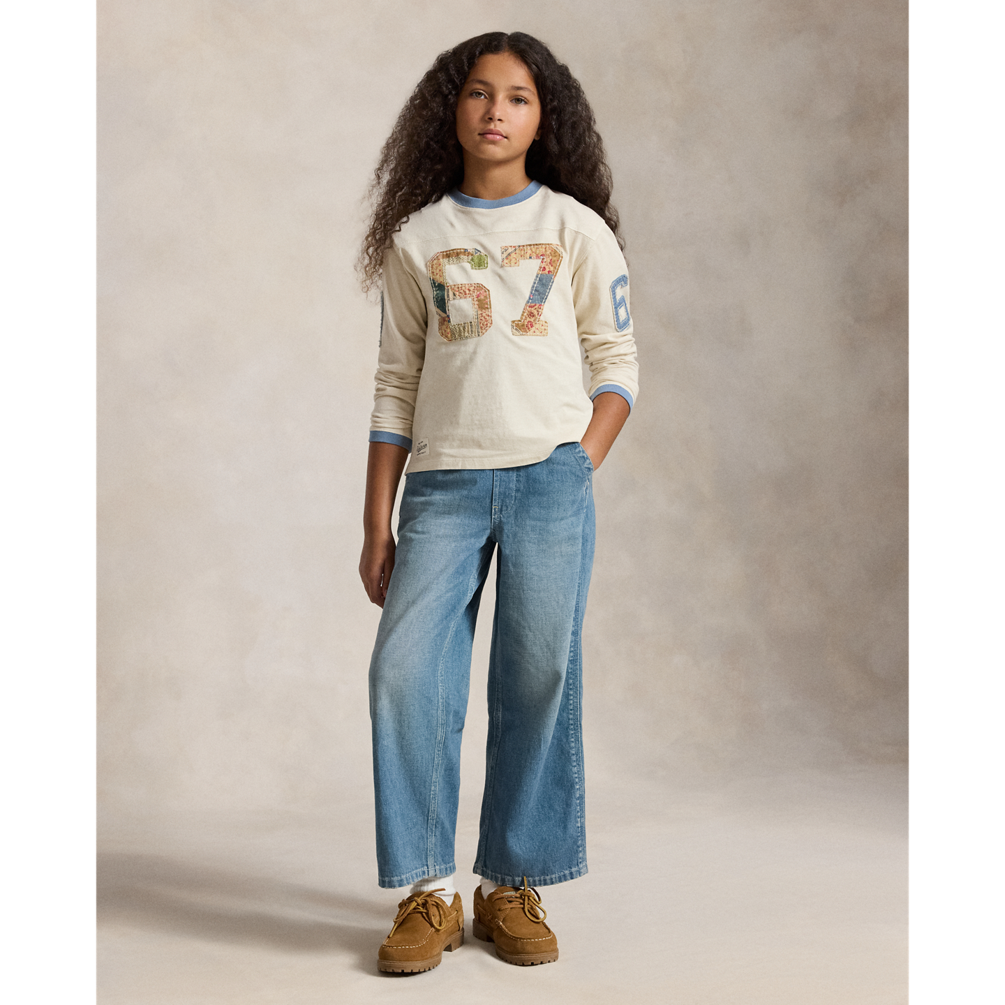 Детская футболка Ralph Lauren Logo Cotton Long-Sleeve, цвет: Белый — фото 2