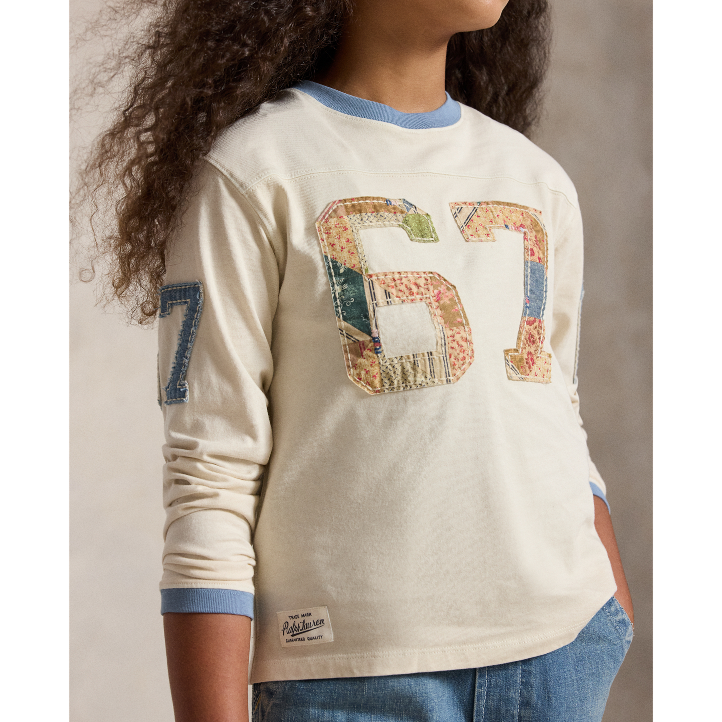 Детская футболка Ralph Lauren Logo Cotton Long-Sleeve, цвет: Белый — фото 3
