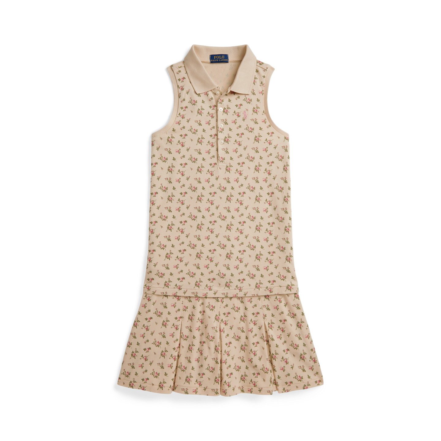 Детские комплекты Ralph Lauren Floral Stretch Mesh Polo Shirt & Skort, цвет: С принтом — фото 3