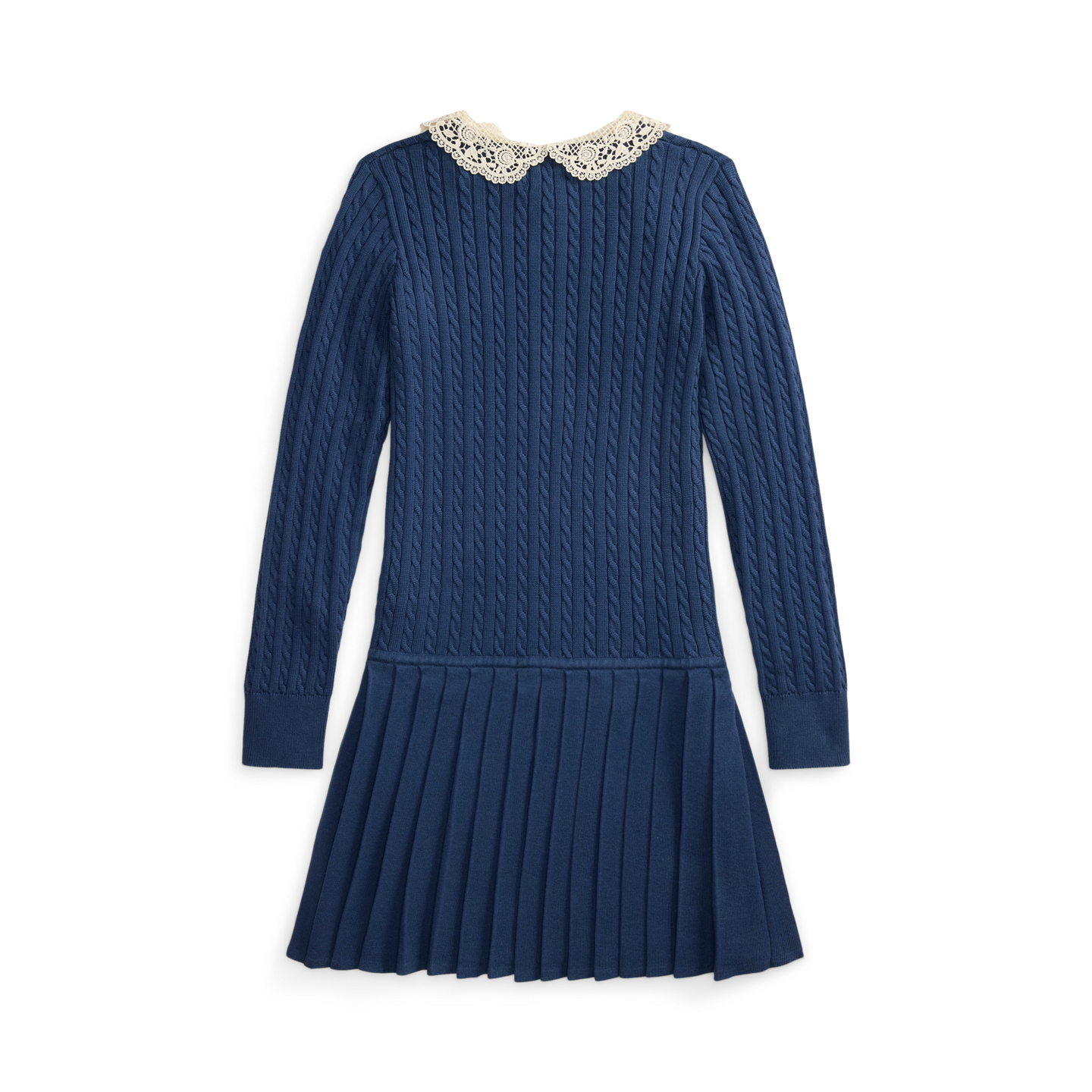 Детское платье Ralph Lauren Mini-Cable Cotton Polo, цвет: Тёмно-синий — фото 1