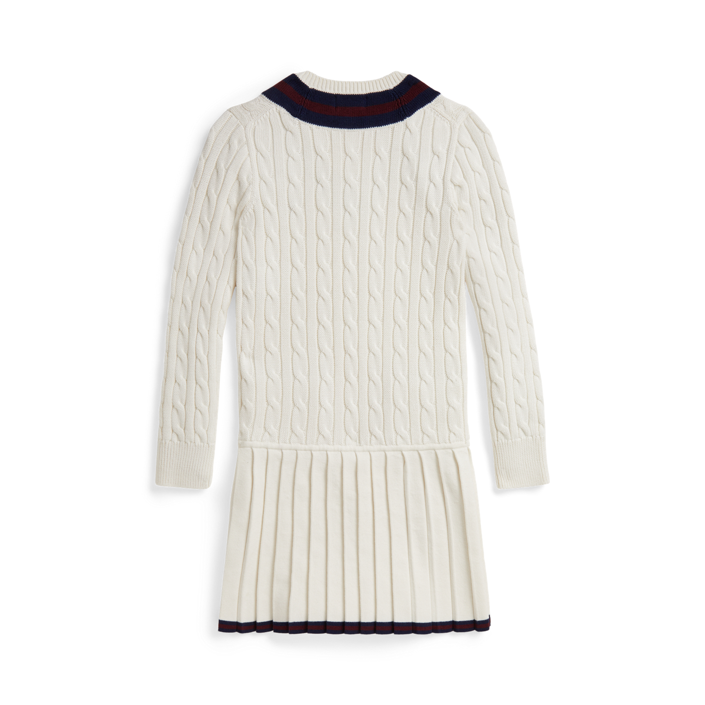 Детское платье Ralph Lauren Cricket-Stripe Cotton Sweater Dress, цвет: Разноцветный — фото 1