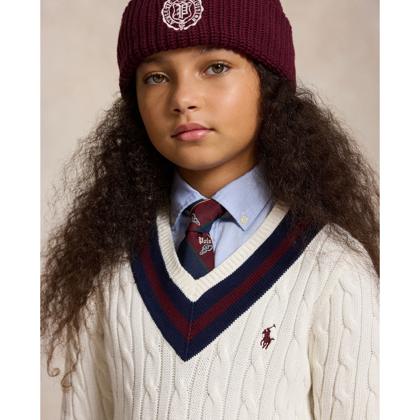 Детское платье Ralph Lauren Cricket-Stripe Cotton Sweater Dress, цвет: Разноцветный — фото 3