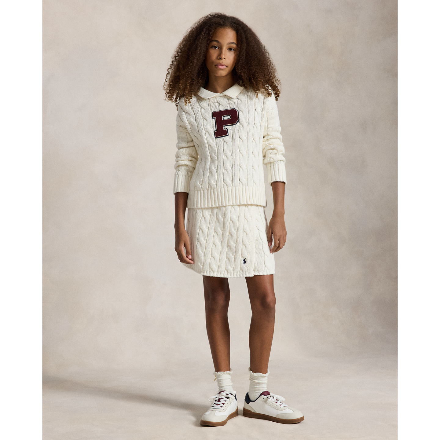 Детская юбка Ralph Lauren Cable-Knit Cotton, цвет: Разноцветный — фото 4