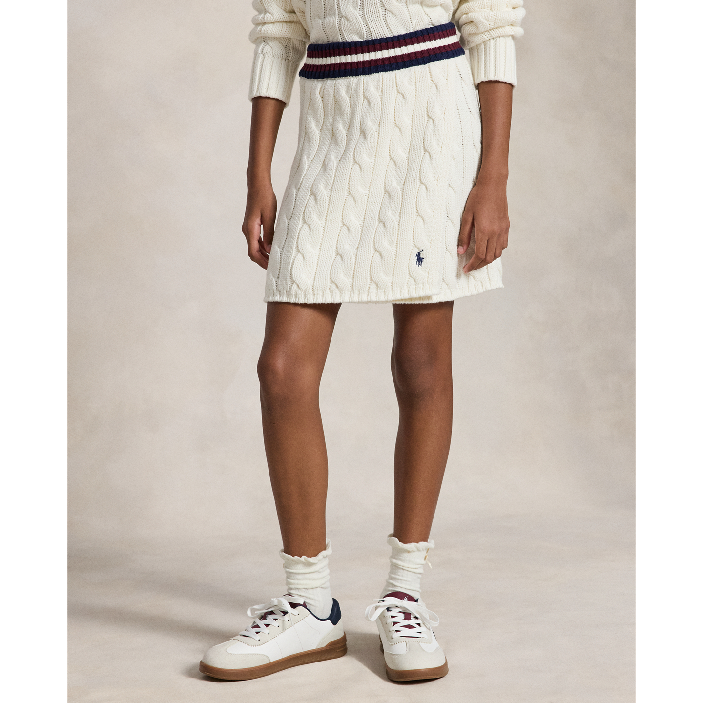Детская юбка Ralph Lauren Cable-Knit Cotton, цвет: Разноцветный — фото 2
