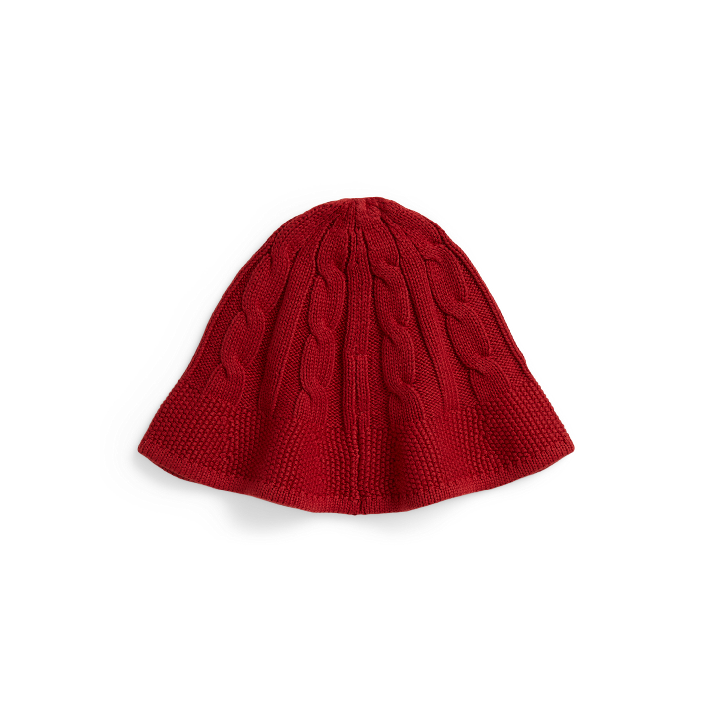 Детская панама Ralph Lauren Cable-Knit Cotton Bucket Hat, цвет: Красный — фото 1
