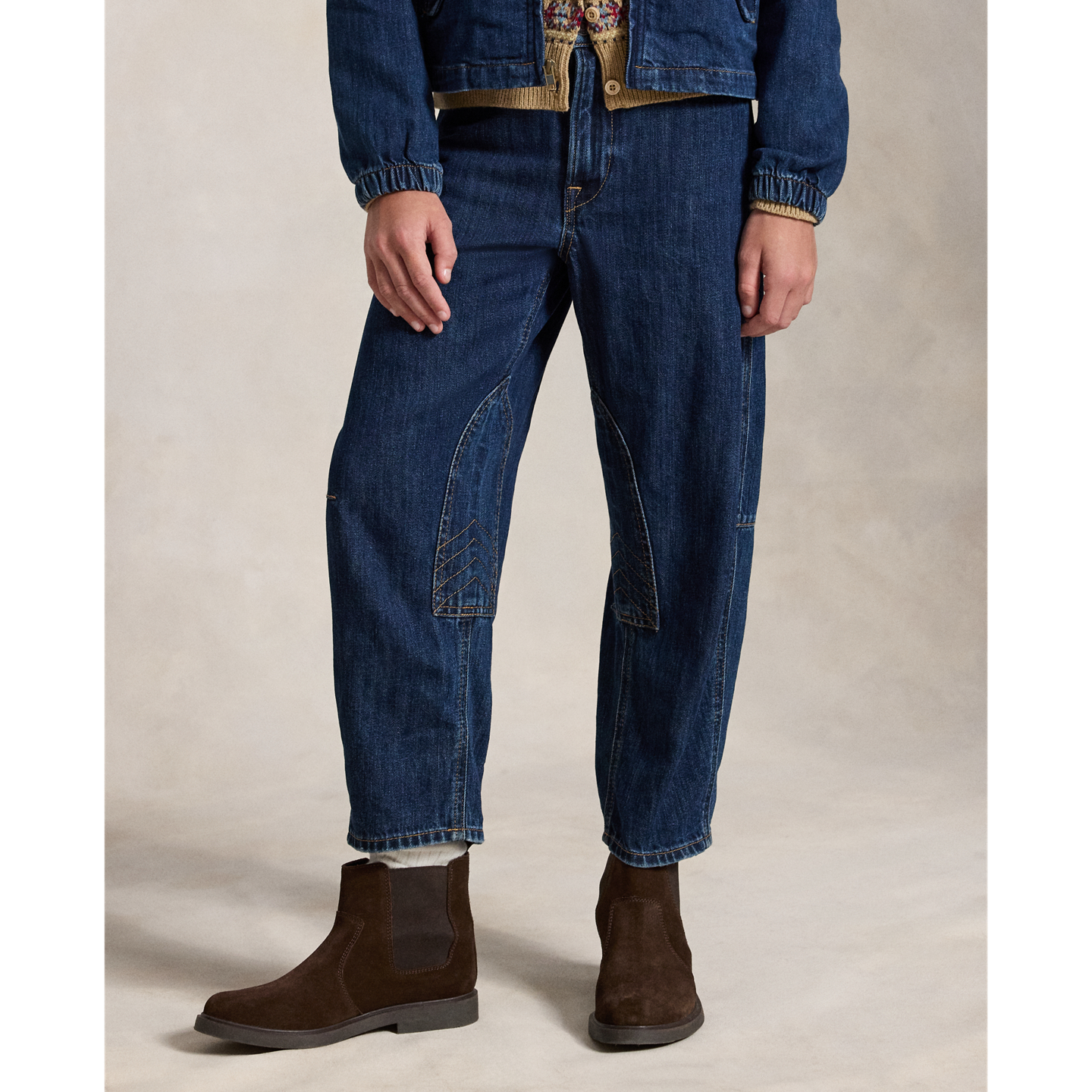 Джинсы Ralph Lauren Curved Tapered Cotton Denim Jean, цвет: Варёный — фото 2