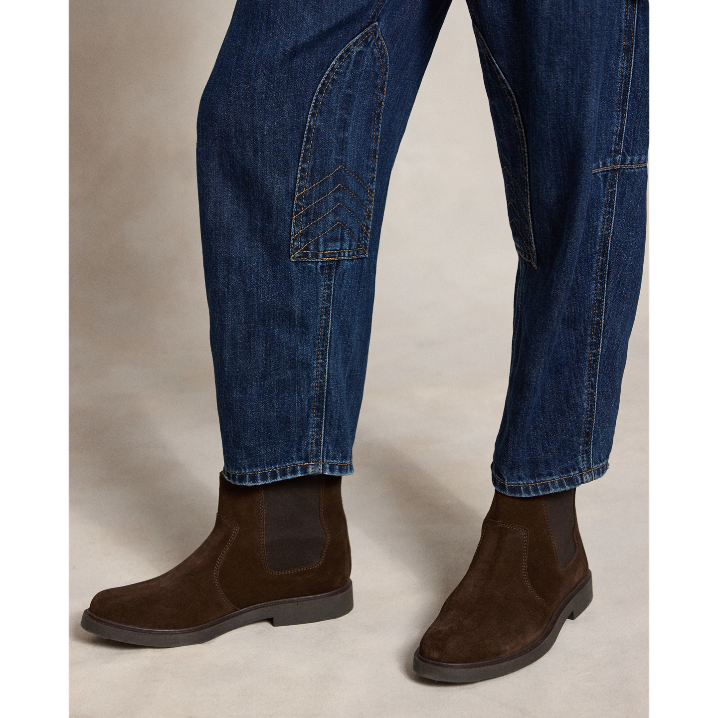 Джинсы Ralph Lauren Curved Tapered Cotton Denim Jean, цвет: Варёный — фото 3