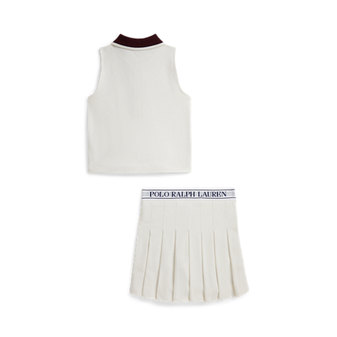 Детские юбки Ralph Lauren Stretch Mesh Boxy Polo Shirt & Skort