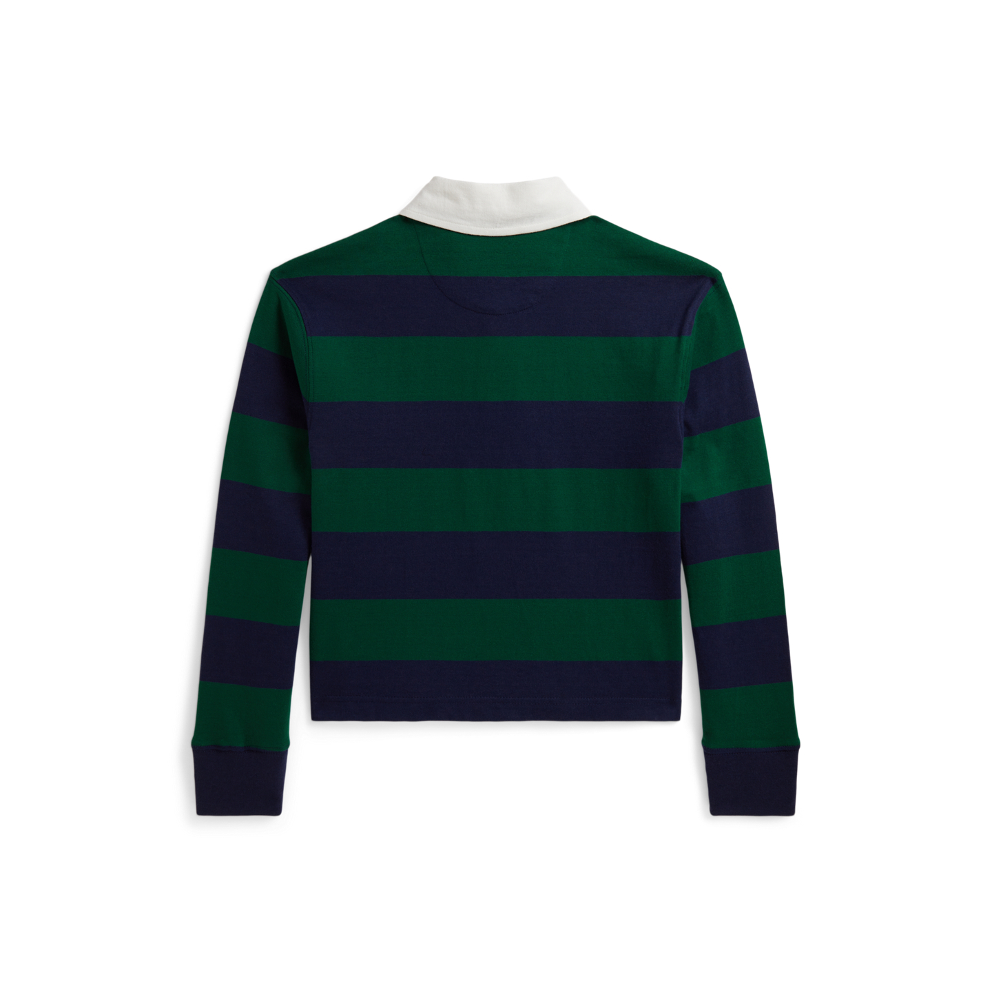 Детская рубашка Ralph Lauren Striped Cotton Jersey Rugby, цвет: Тёмно-синий / Тёмно-зелёный — фото 1