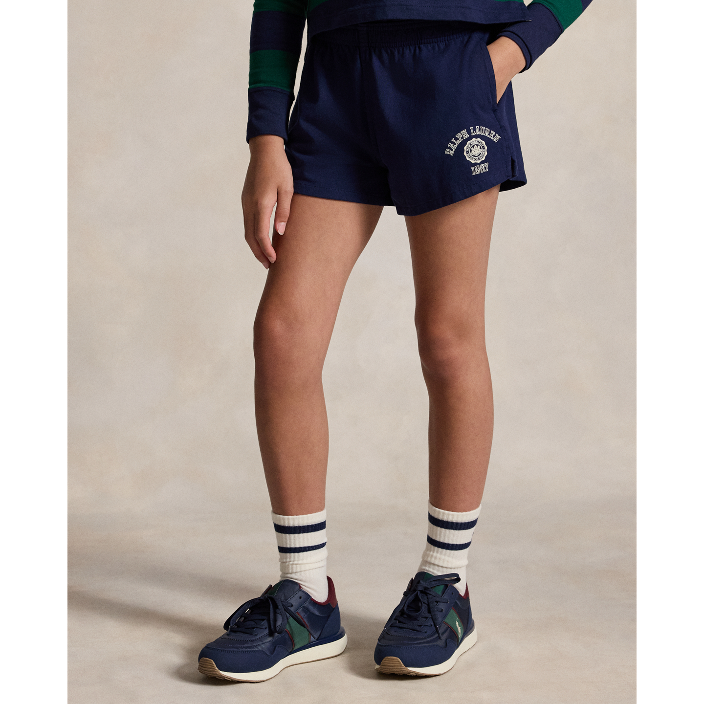Шорты Ralph Lauren Cotton Jersey Graphic Short, цвет: Тёмно-синий — фото 2