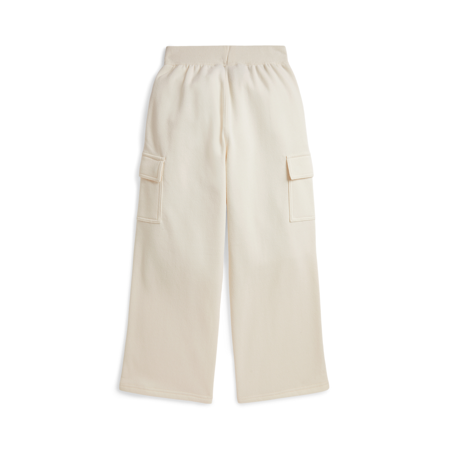 Детские брюки Ralph Lauren Fleece Wide-Leg Cargo Sweatpant, цвет: Кремовый — фото 1