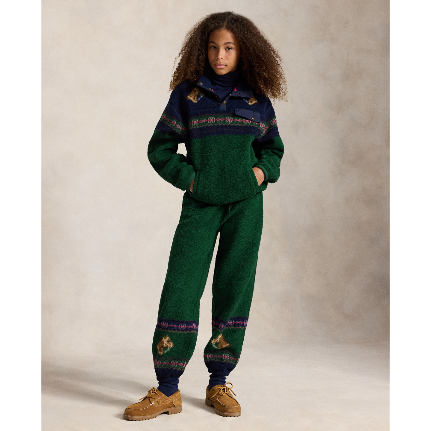 Детские брюки Ralph Lauren Horse-Print Jogger, цвет: Horsey Fair Isle — фото 4